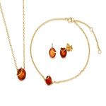 Load image into Gallery viewer, Raw Amulette Cognac Earrings - Koraba