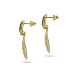 Load image into Gallery viewer, Sunny Leaf Print Cognac Earrings - Koraba
