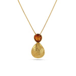 Load image into Gallery viewer, Sunny Leaf Print Cognac Pendant - Koraba