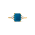 Load image into Gallery viewer, Birthstone Square Turquoise Ring

