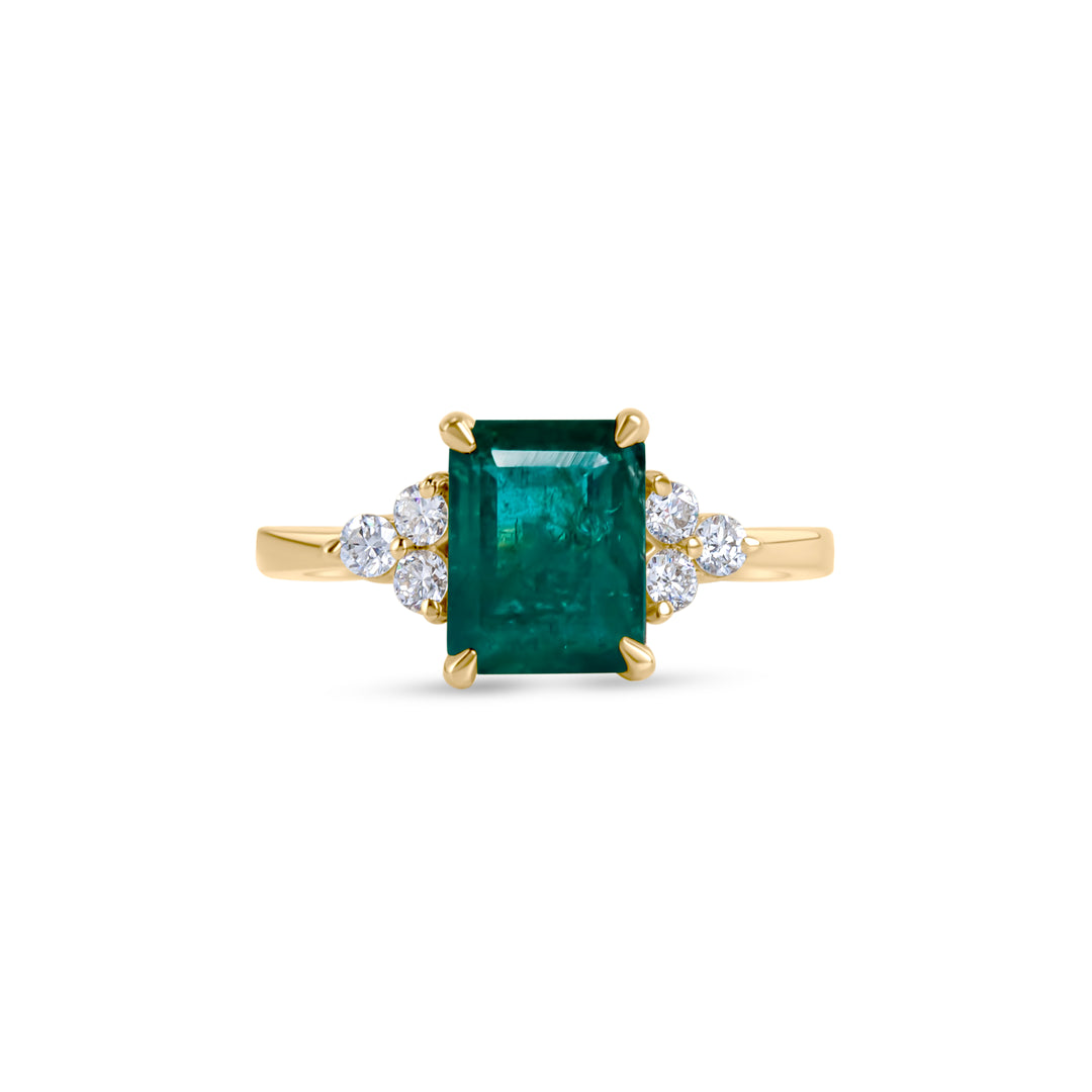Birthstone Square Emerald Ring
