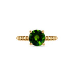 Load image into Gallery viewer, Birthstone Round Green Tourmaline Ring
