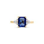 Load image into Gallery viewer, Birthstone Square Blue Sapphire Ring
