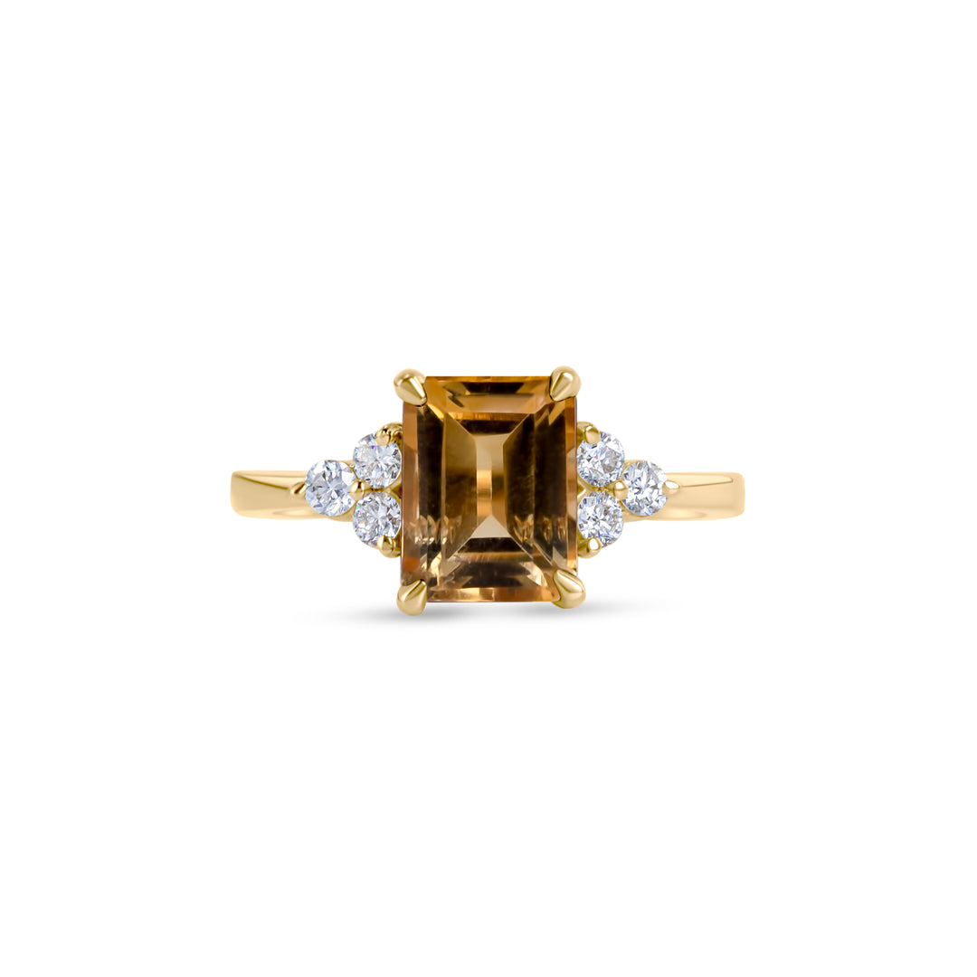 Birthstone Square Citrine Ring