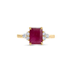 تحميل الصورة إلى عارض المعرض، Birthstone Square Ruby Ring
