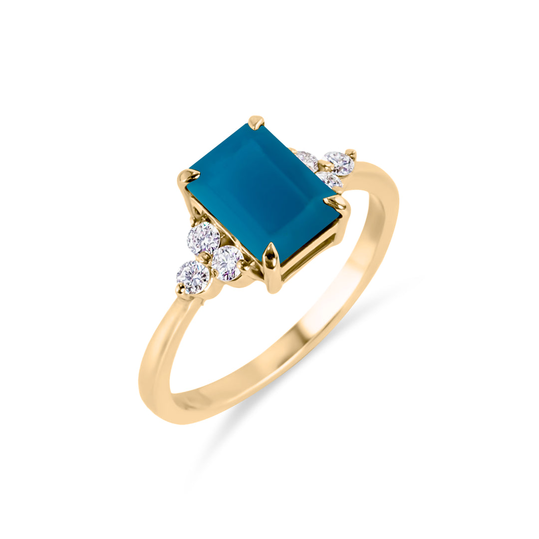Birthstone Square Turquoise Ring