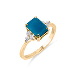 Load image into Gallery viewer, Birthstone Square Turquoise Ring
