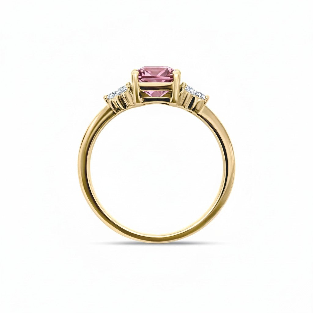 Birthstone Square Spinel Ring