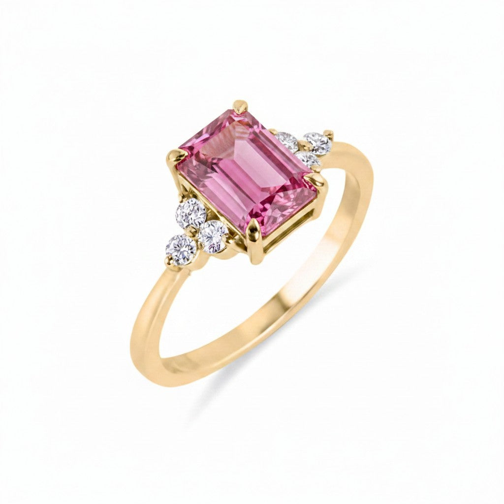 Birthstone Square Spinel Ring