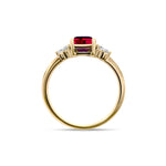 تحميل الصورة إلى عارض المعرض، Birthstone Square Garnet Ring
