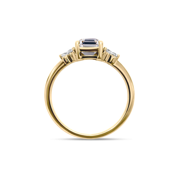 Birthstone Square Lab Grown Diamond Ring