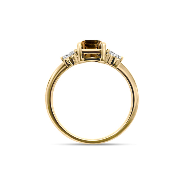 Birthstone Square Citrine Ring