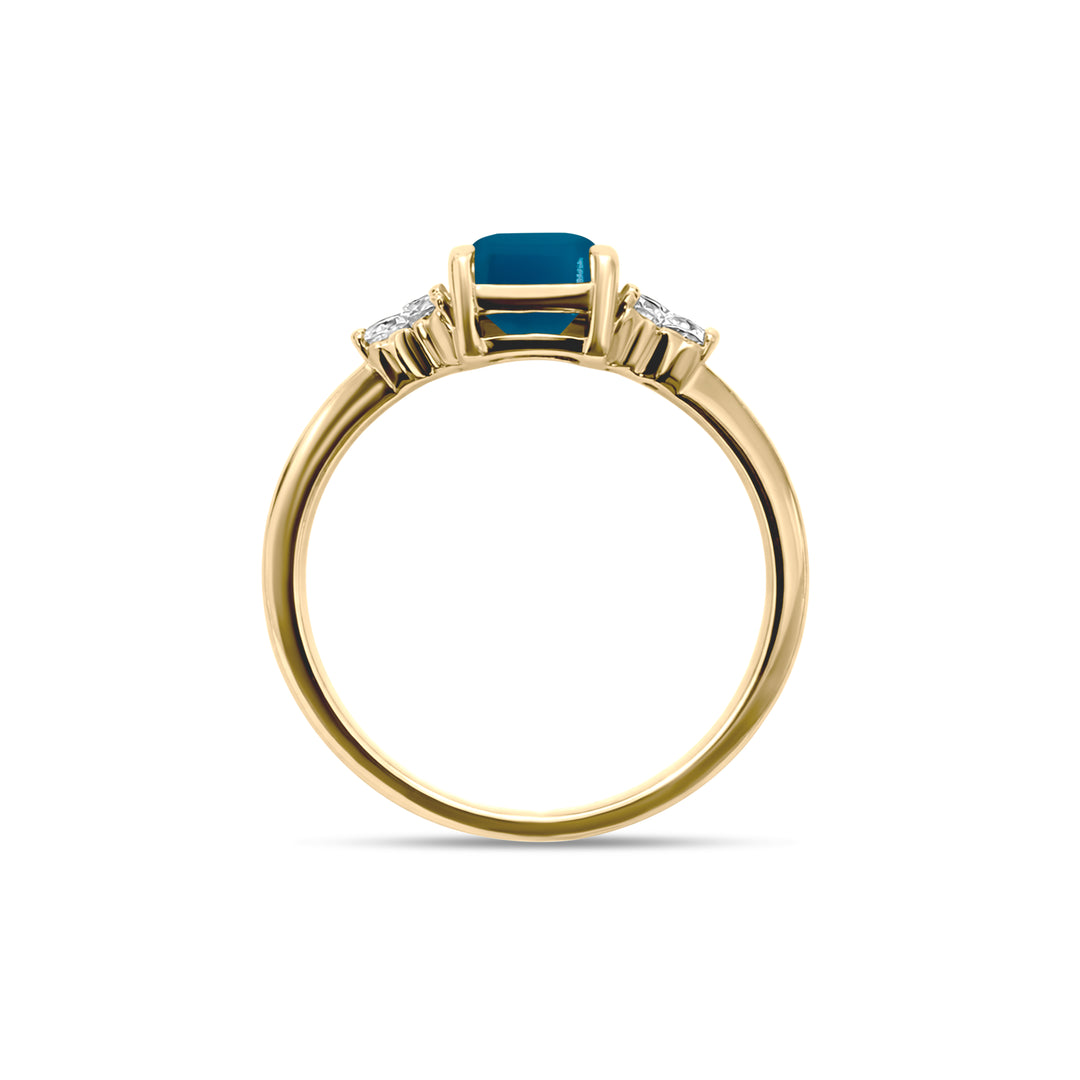 Birthstone Square Turquoise Ring