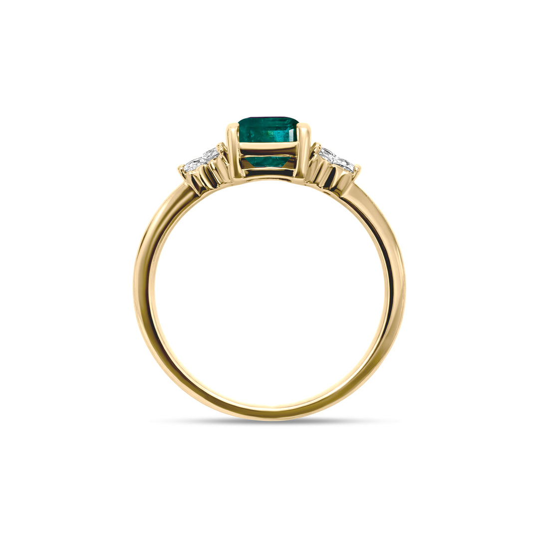 Birthstone Square Emerald Ring