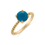 Load image into Gallery viewer, Birthstone Round Turquoise Ring
