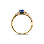 Load image into Gallery viewer, Birthstone Square Blue Sapphire Ring
