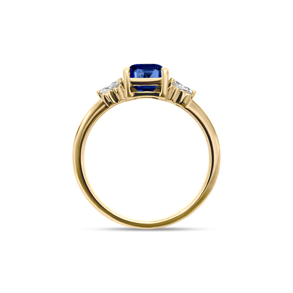 Birthstone Square Blue Sapphire Ring