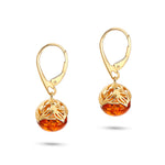 Load image into Gallery viewer, Amber Honey Nest Earrings
