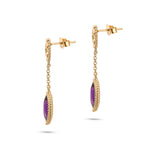 Load image into Gallery viewer, Purple Connection Earrings
