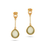 Load image into Gallery viewer, Linked Green Agate Earrings