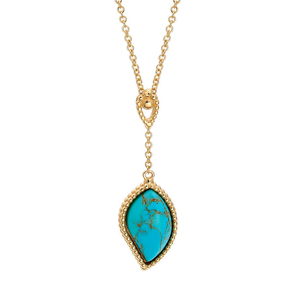Turquoise Leaf Necklace