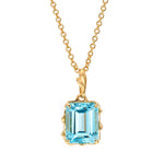 Load image into Gallery viewer, Blue Topaz Princess Pendant
