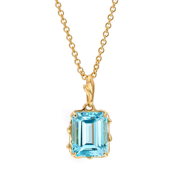Blue Topaz Princess Pendant