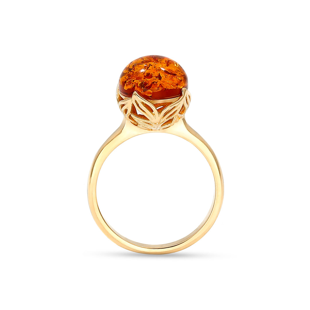 Amber Honey Nest Ring