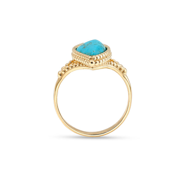 Turquoise Leaf Ring