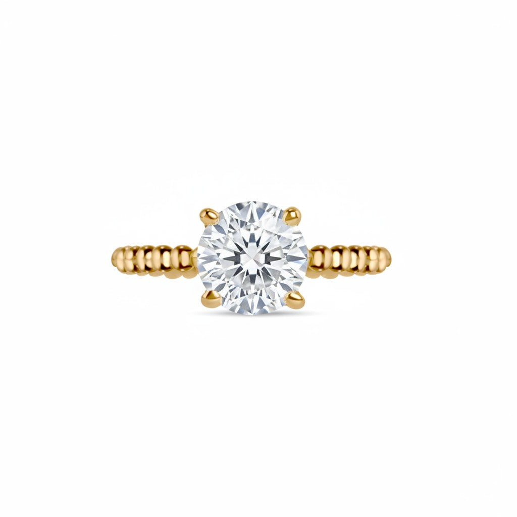 Birthstone Round Lab Grown Diamond Ring