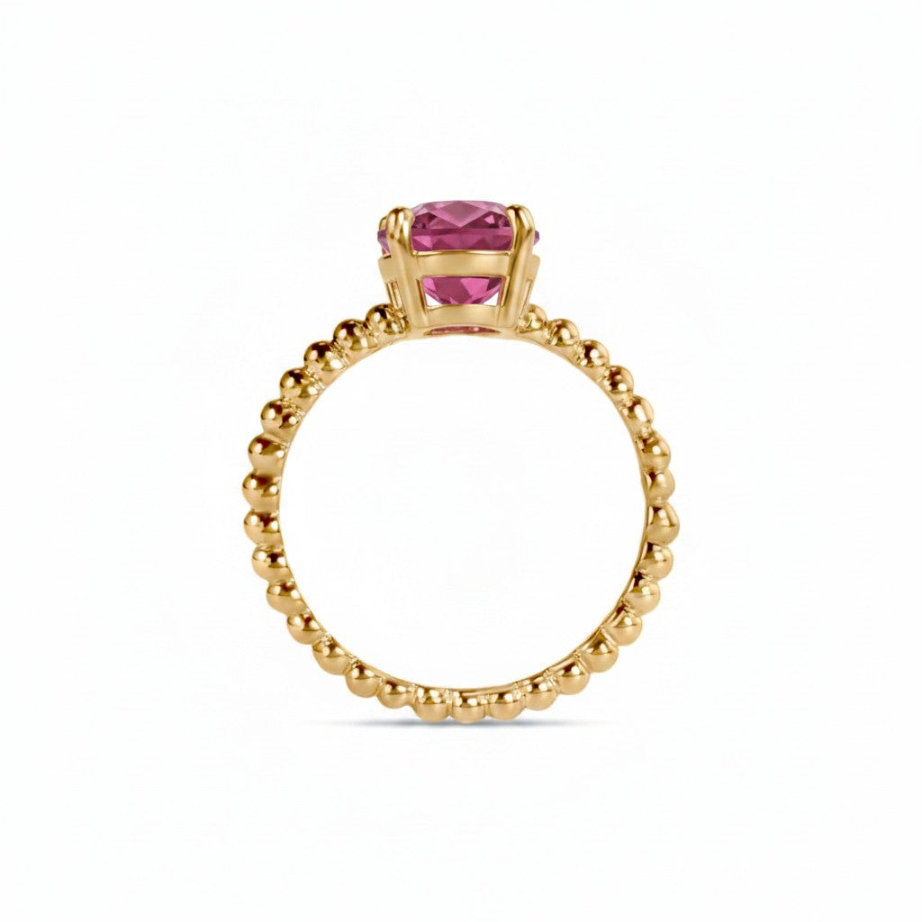 Birthstone Round Spinel Ring