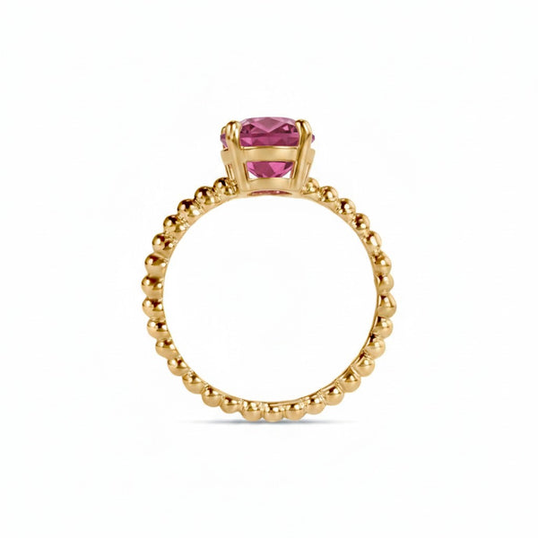 Birthstone Round Spinel Ring