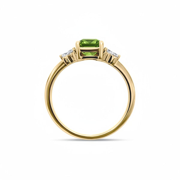 Birthstone Square Peridot Ring