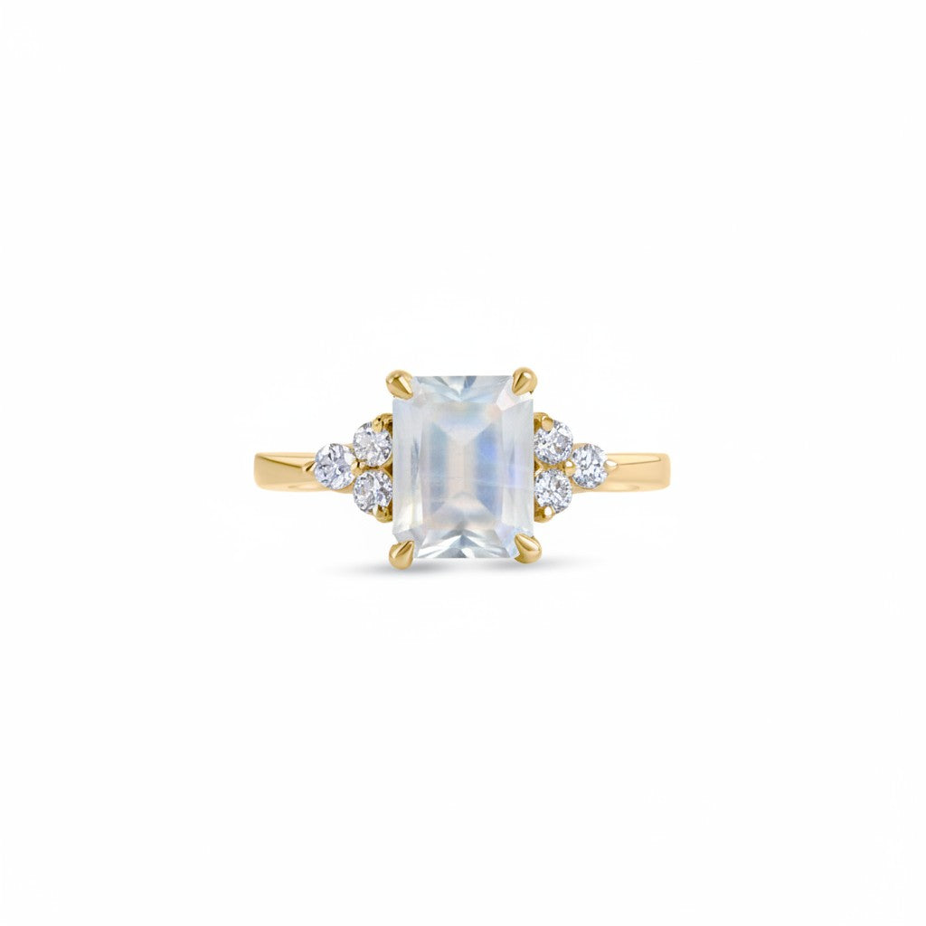 Birthstone Square Moonstone Ring