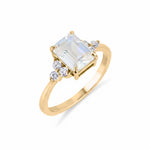 Load image into Gallery viewer, Birthstone Square Moonstone Ring
