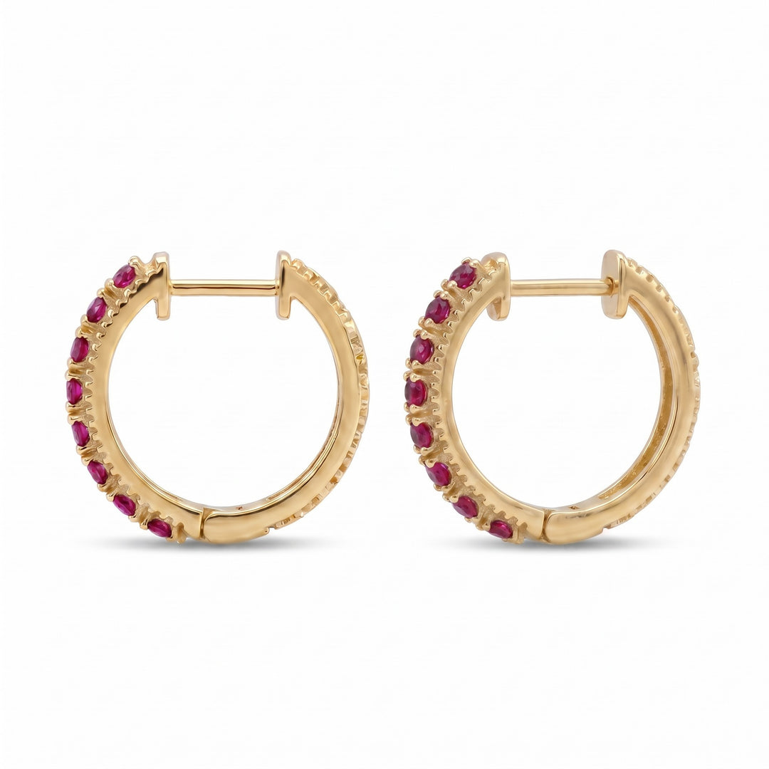 Verona Banded Red Earrings