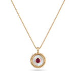 Load image into Gallery viewer, Noélli Signature Mother of Pearl with Ruby Necklace
