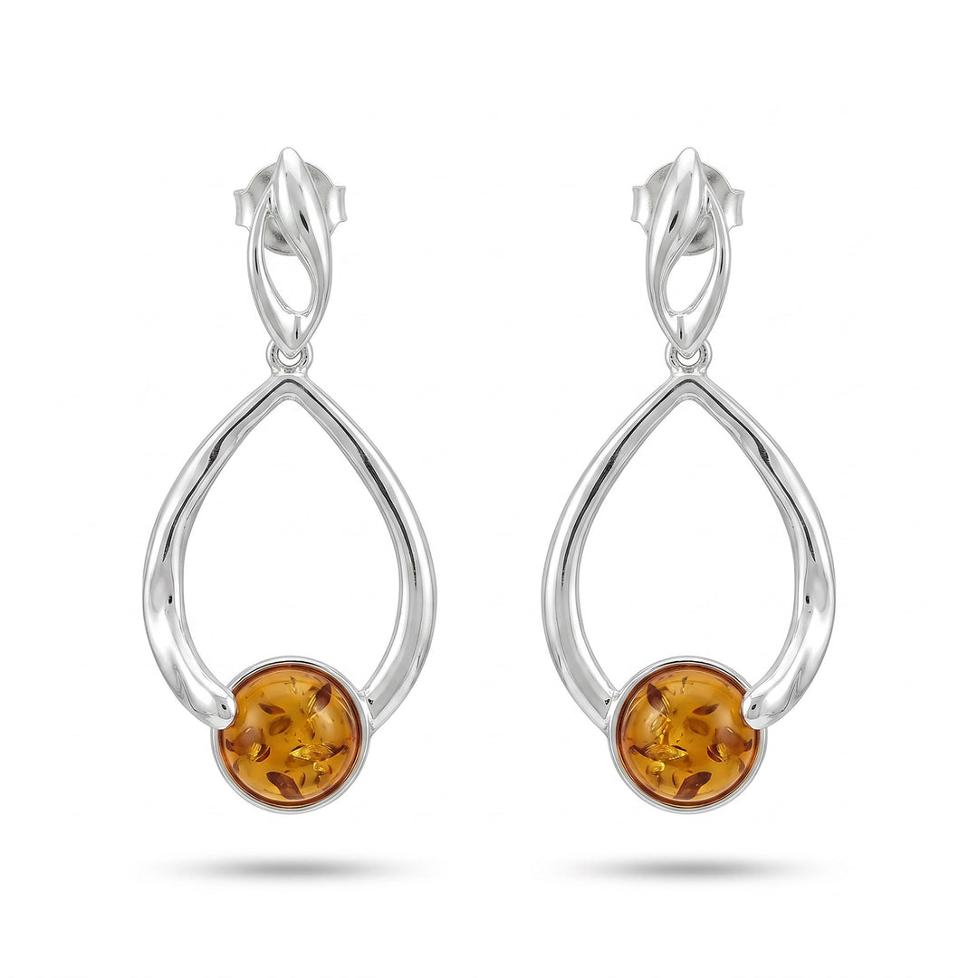 Dewdrop Amber Earrings