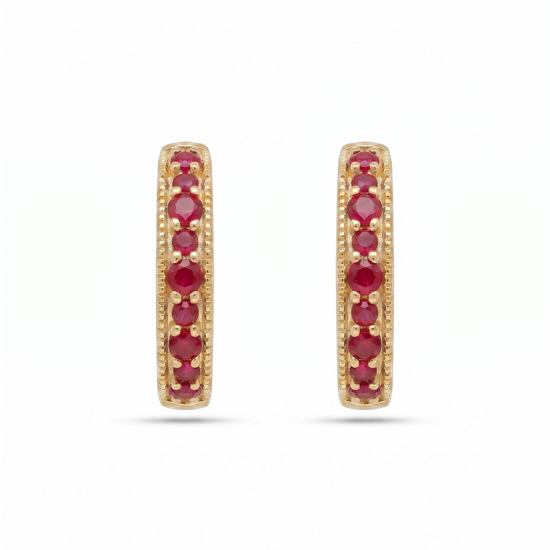 Verona Banded Red Earrings