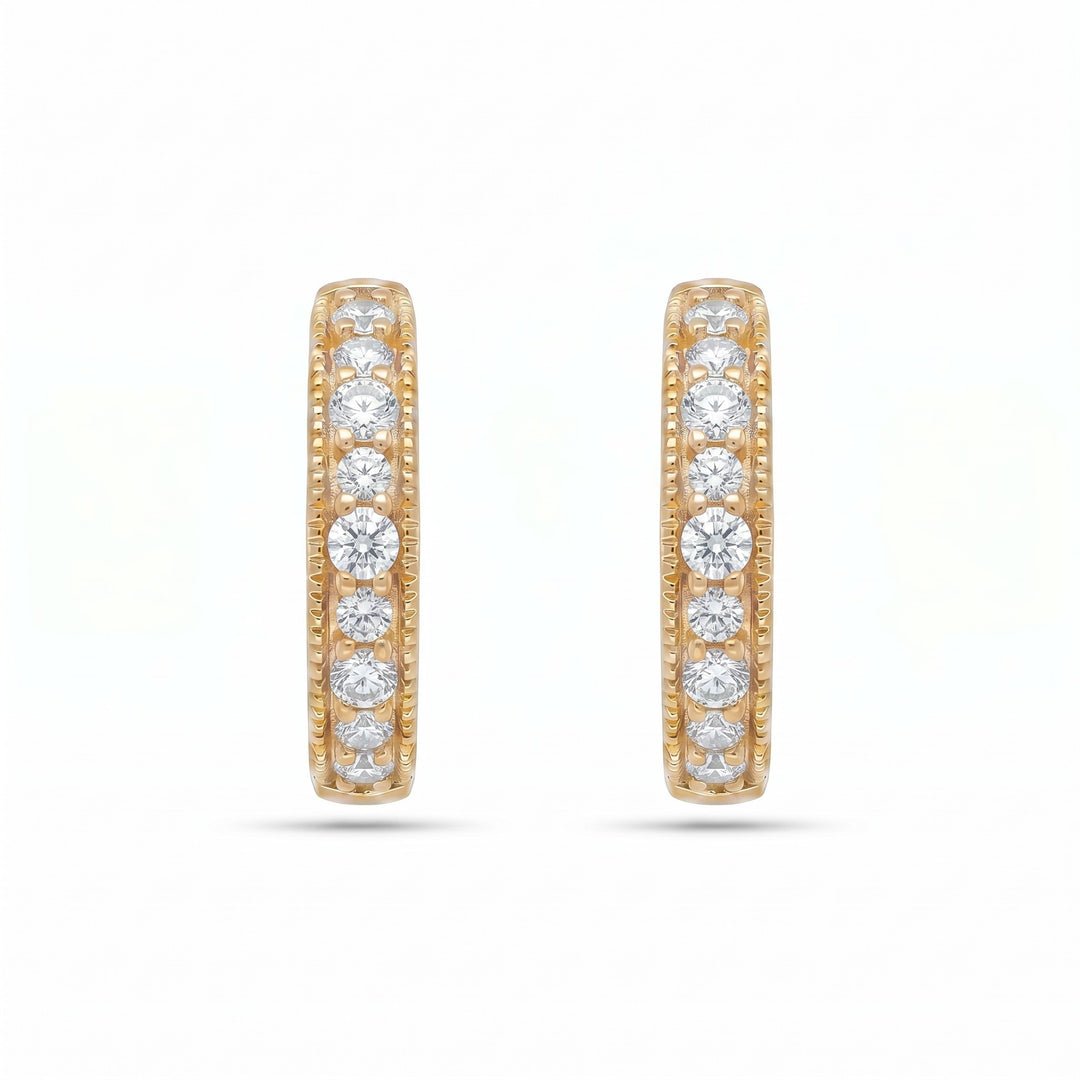 Verona Banded White Earrings