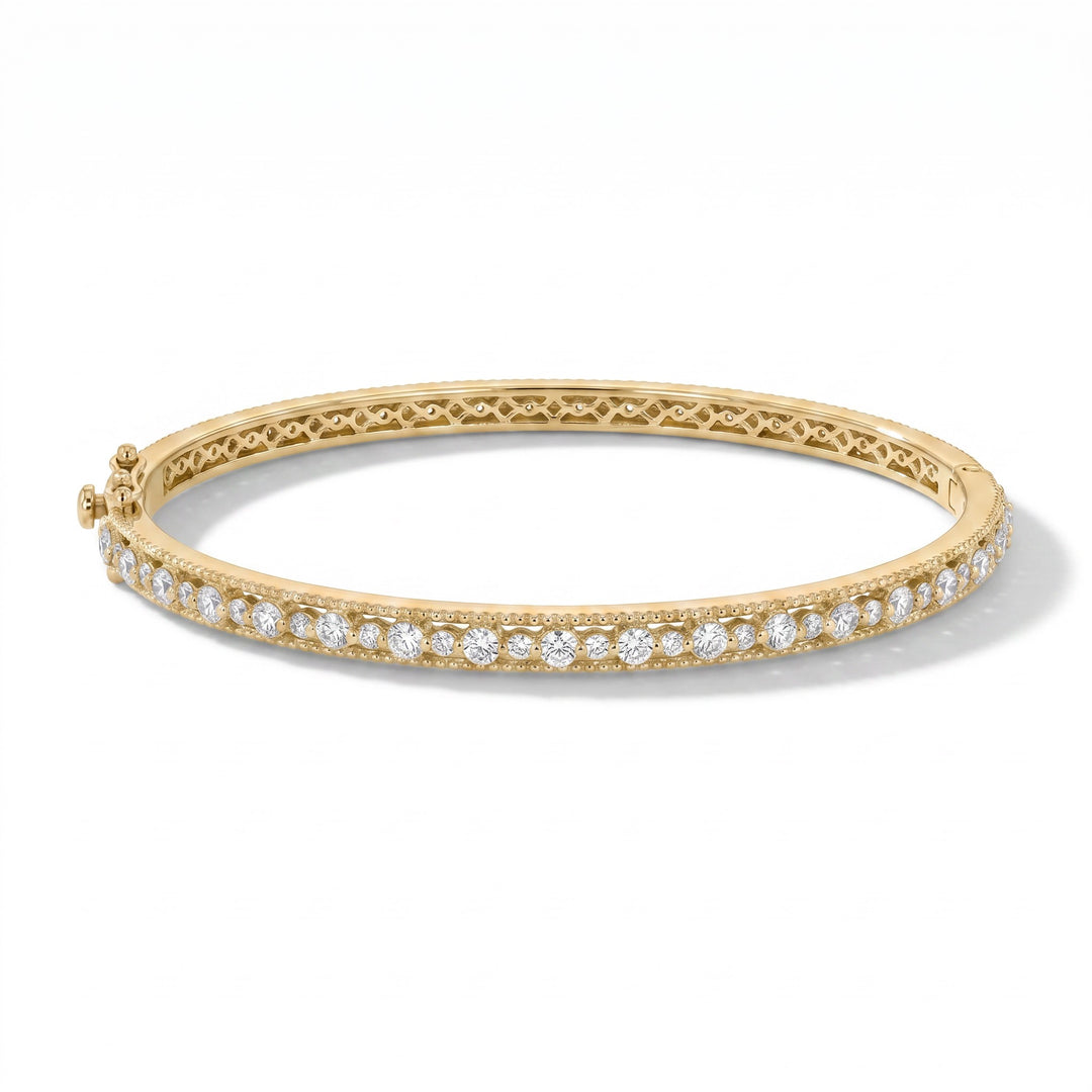 Verona Banded Diamond Bangle Bracelet