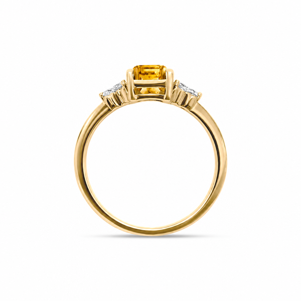 Birthstone Square Citrine Ring
