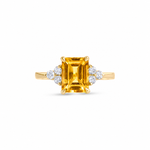 Load image into Gallery viewer, Birthstone Square Citrine Ring
