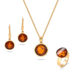 Load image into Gallery viewer, Amber Medallion Earrings