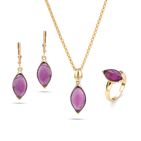 Purple River Drop Cut Pendant