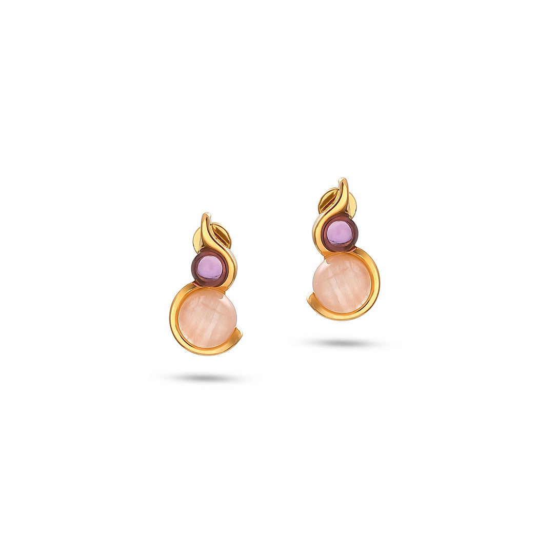 Duo Twist Pink Earrings