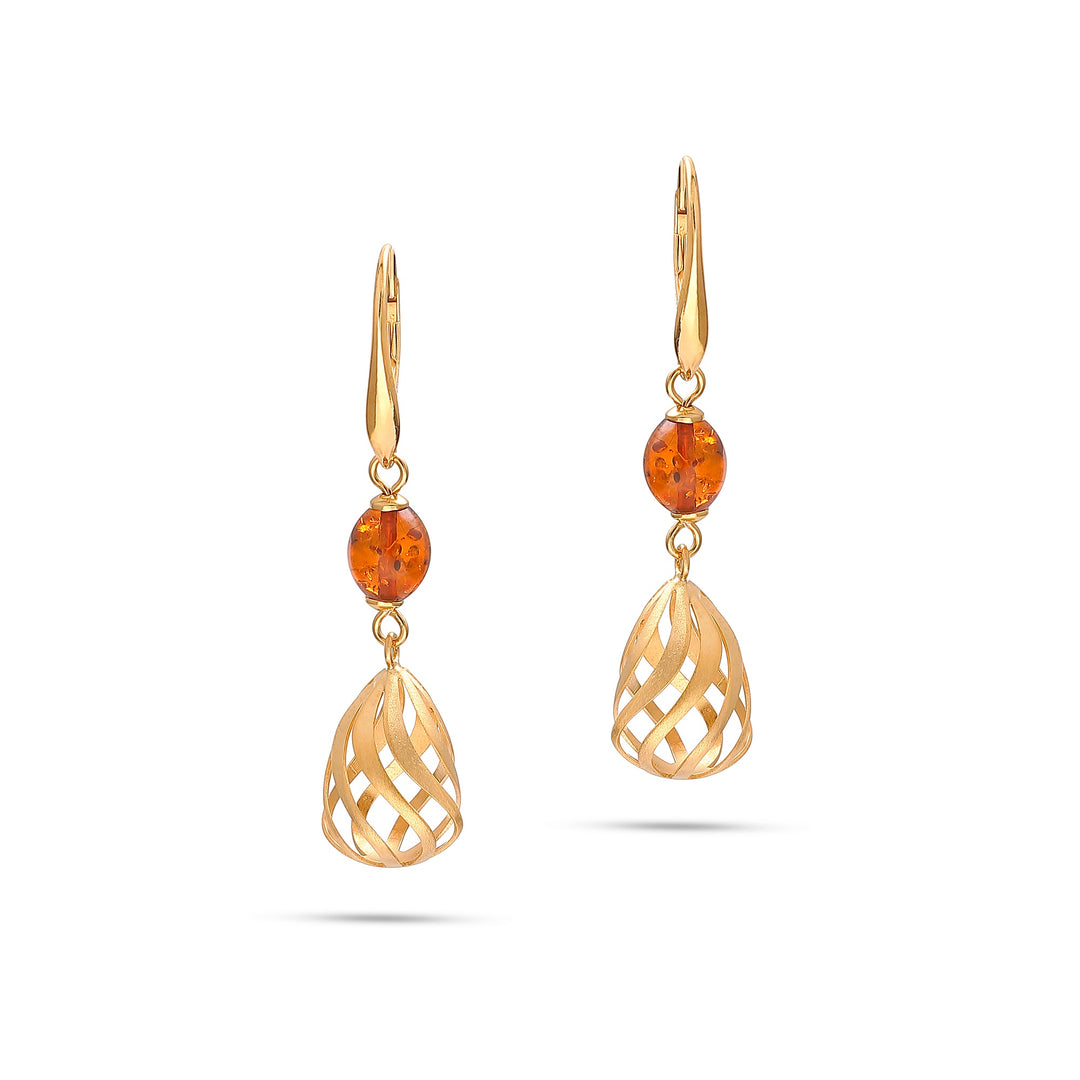 Royal Bell Amber Earrings