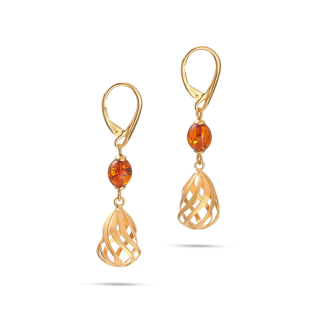 Royal Bell Amber Earrings