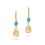 Load image into Gallery viewer, Royal Bell Turquoise Earrings
