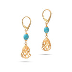 Load image into Gallery viewer, Royal Bell Turquoise Earrings
